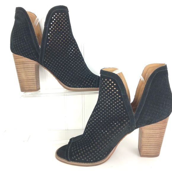Lucky Brand Larise Perforated Black Bootie 11 - Picture 3 of 8